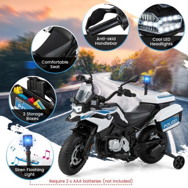 Motocykl policyjny COSTWAY dla dzieci motocykl na akumulator