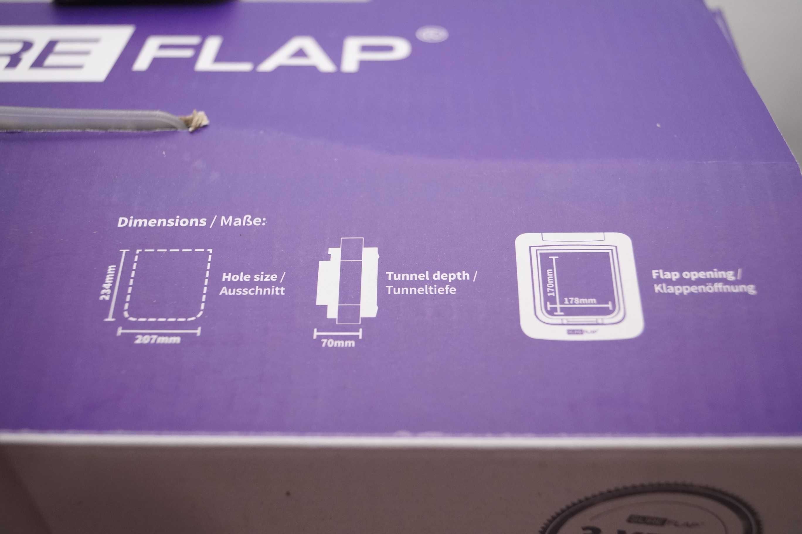 SURE FLAP smart drzwiczki wahadłowe dla kota psa z chipem brązowe