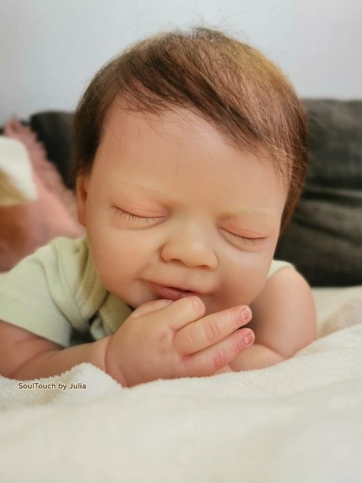 Lalka Reborn ręcznie malowana - chłopczyk z certyfikatem.