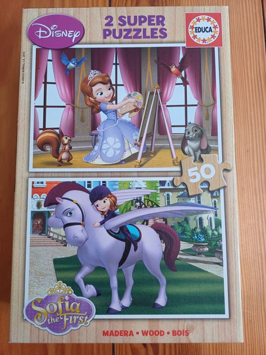 Puzzles de madeira da Princesa Sofia 50 peças