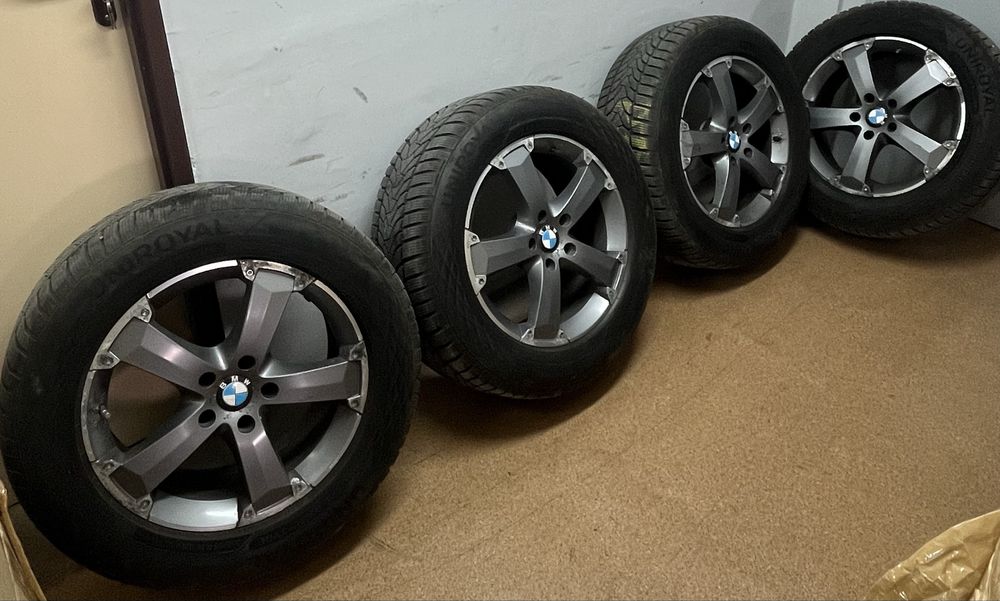 Koła zimowe 18" BMW X5 Ronal Uniroyal 255/55/18 + ŚRUBY + DYSTANSE