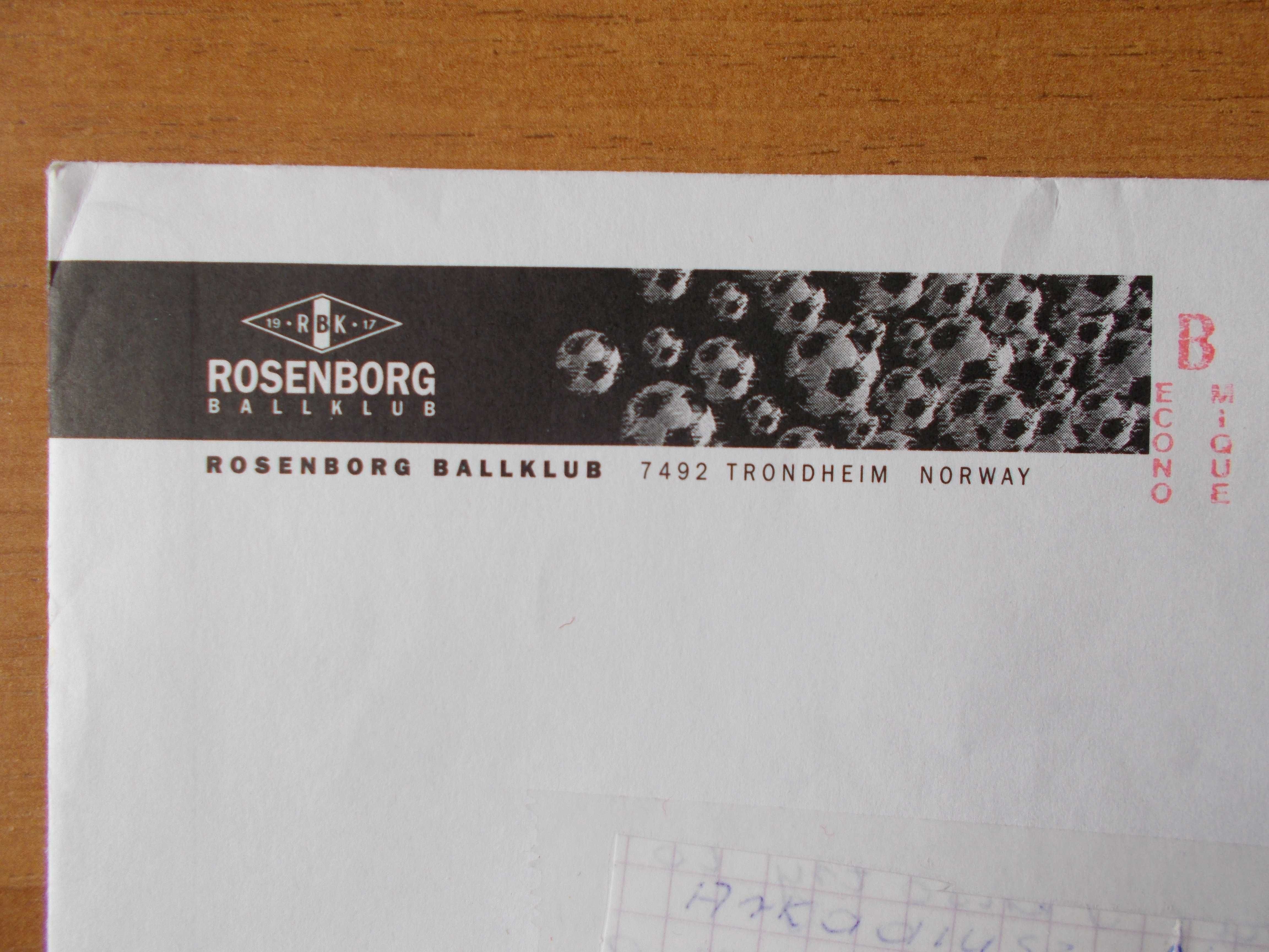 Rosenborg Trondheim - karty piłkarzy + autografy (2000 r.)