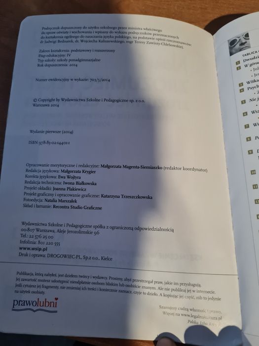 Podręcznik do języka polskiego WSIP  zrozumieć Tekst  część 3