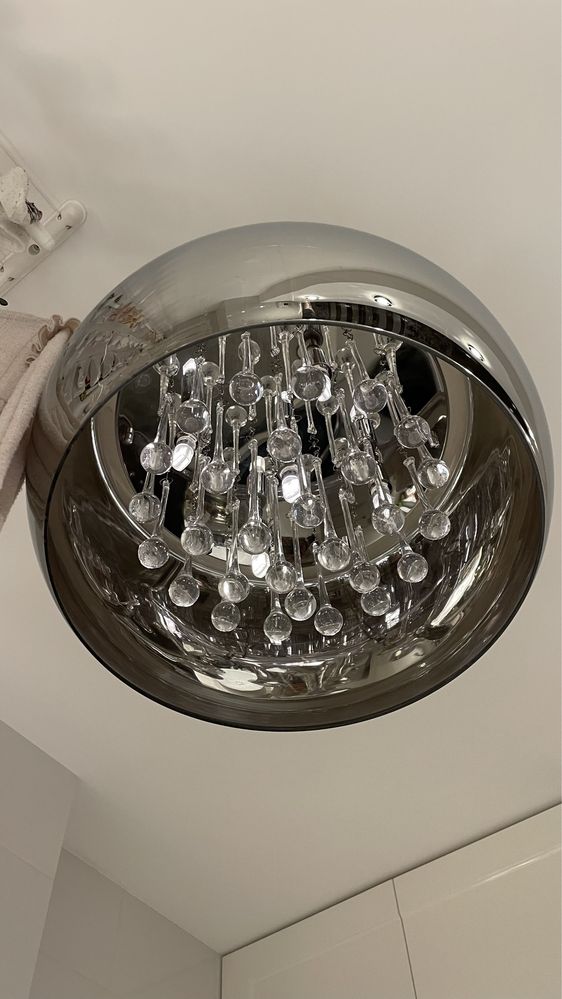 Salonowa lampa zwieszana przydymiony czarny