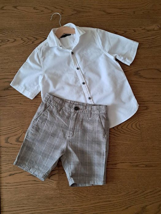 Біла сорочка та шорти ллянні рубашка Next