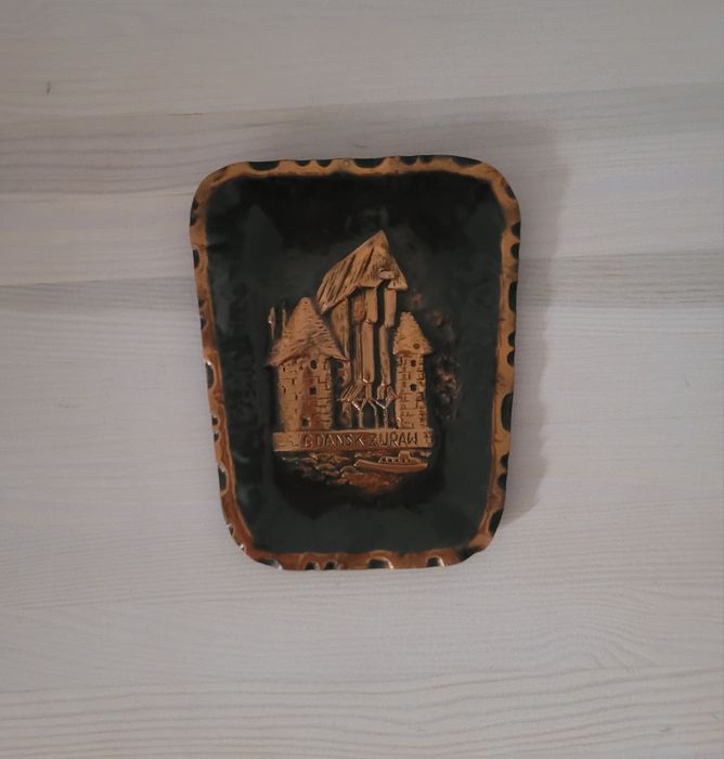 Miedziany obraz, płaskorzeźba metalowa