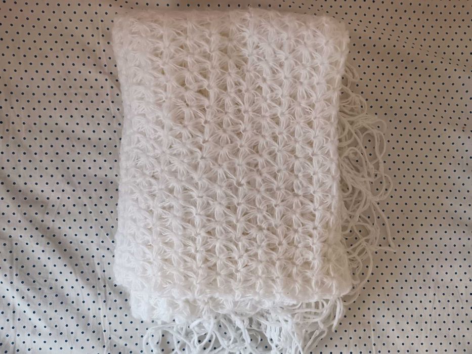 Manta branca para bebé