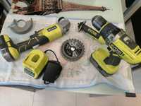 Ryobi  conjunto de equipamentos