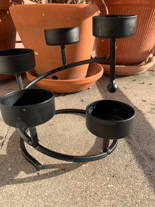 Castiçal de Ferro Preto para 5 Velas