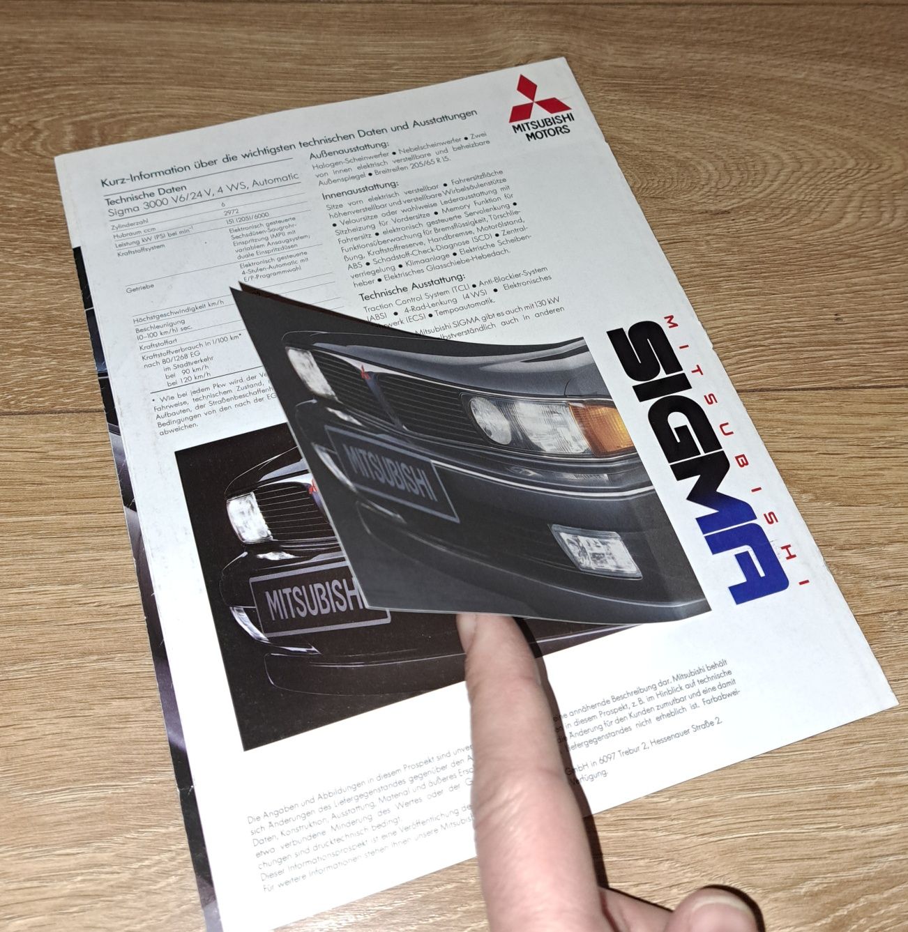 Katalog Ralliart, folder Mitsubishi Sigma. Lancer Evolution. Pajero