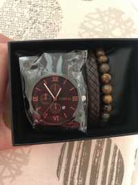 Zegarek brązowy bransoletki męskie Geneva