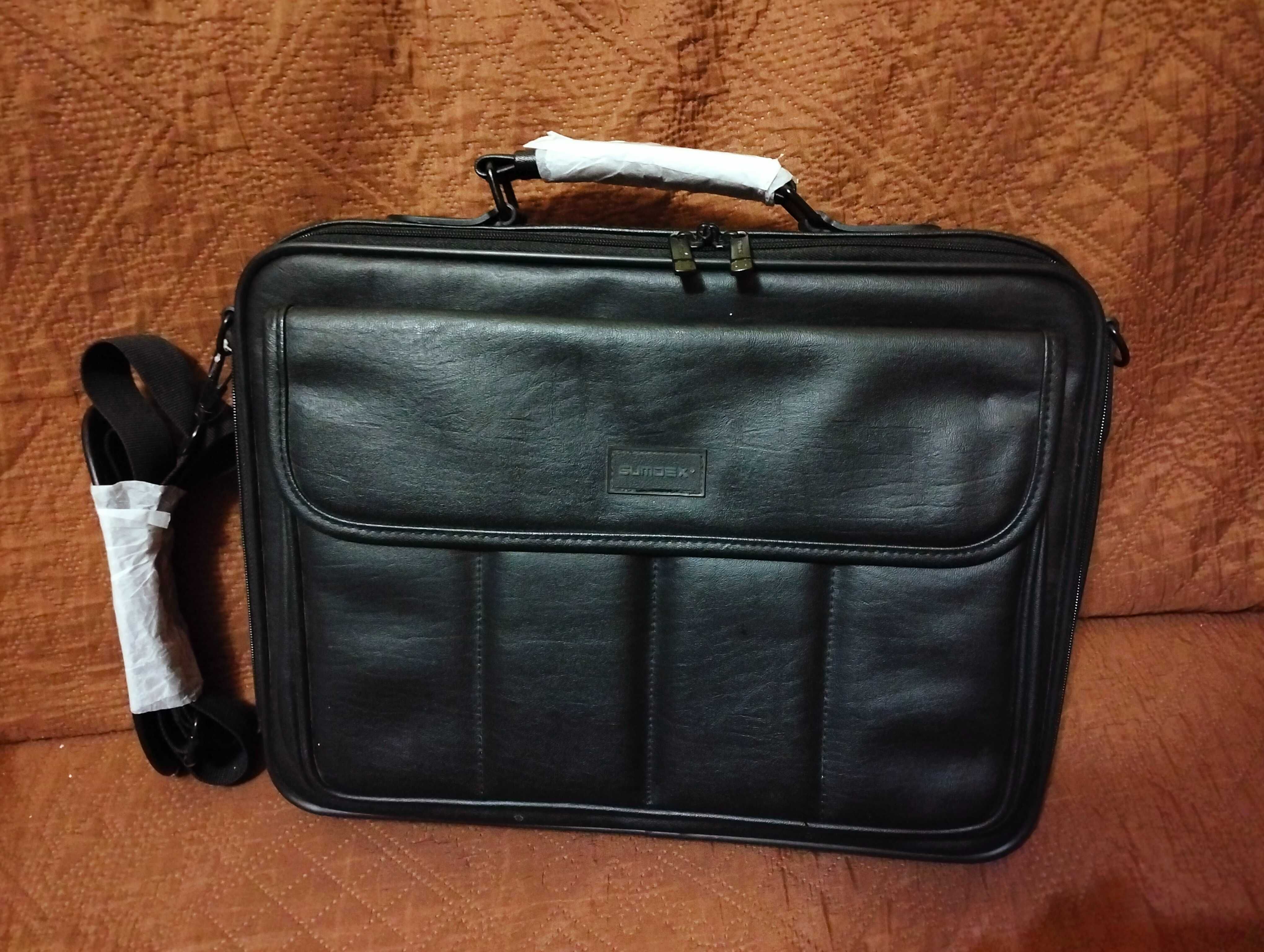 Нова шкіряна сумка кожа для ноутбука 15,6" -16" пробрендована