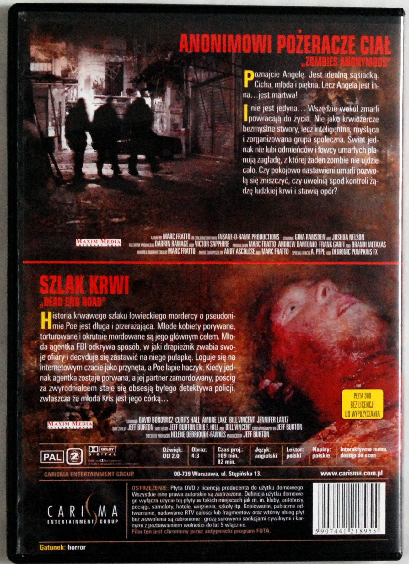 DVD Anonimowi Pożeracze Ciał / Szlak Krwi