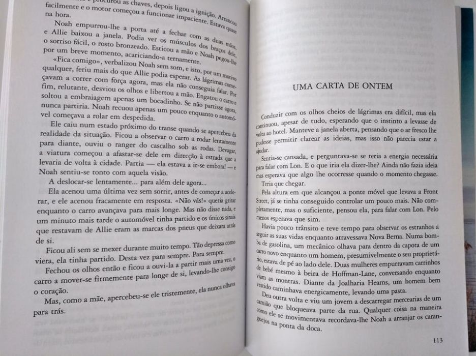 Livros Nicholas Sparks - Diário da nossa paixão e Corações em silêncio