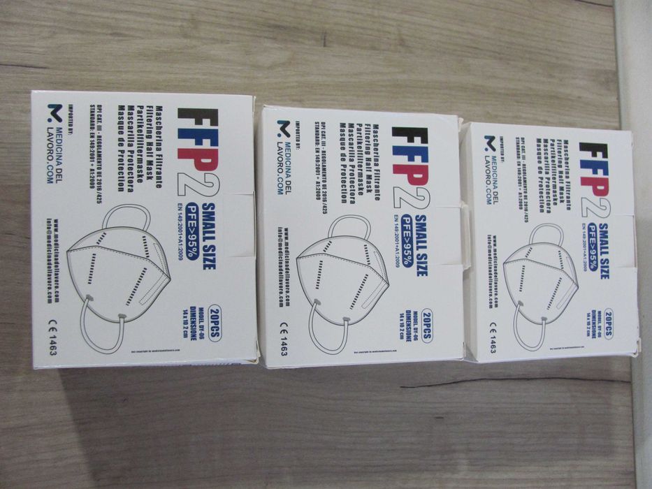 60 szt Maseczek FFP2 small size 95% filtrowania