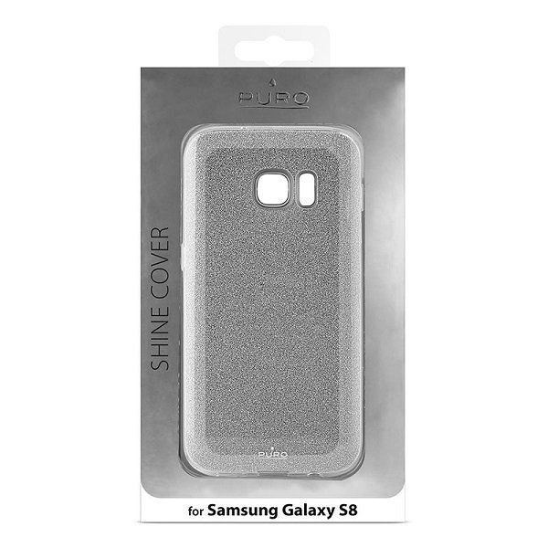 Puro Glitter Shine Brokatowe Etui Samsung G955 S8+ Srebrny/Silver