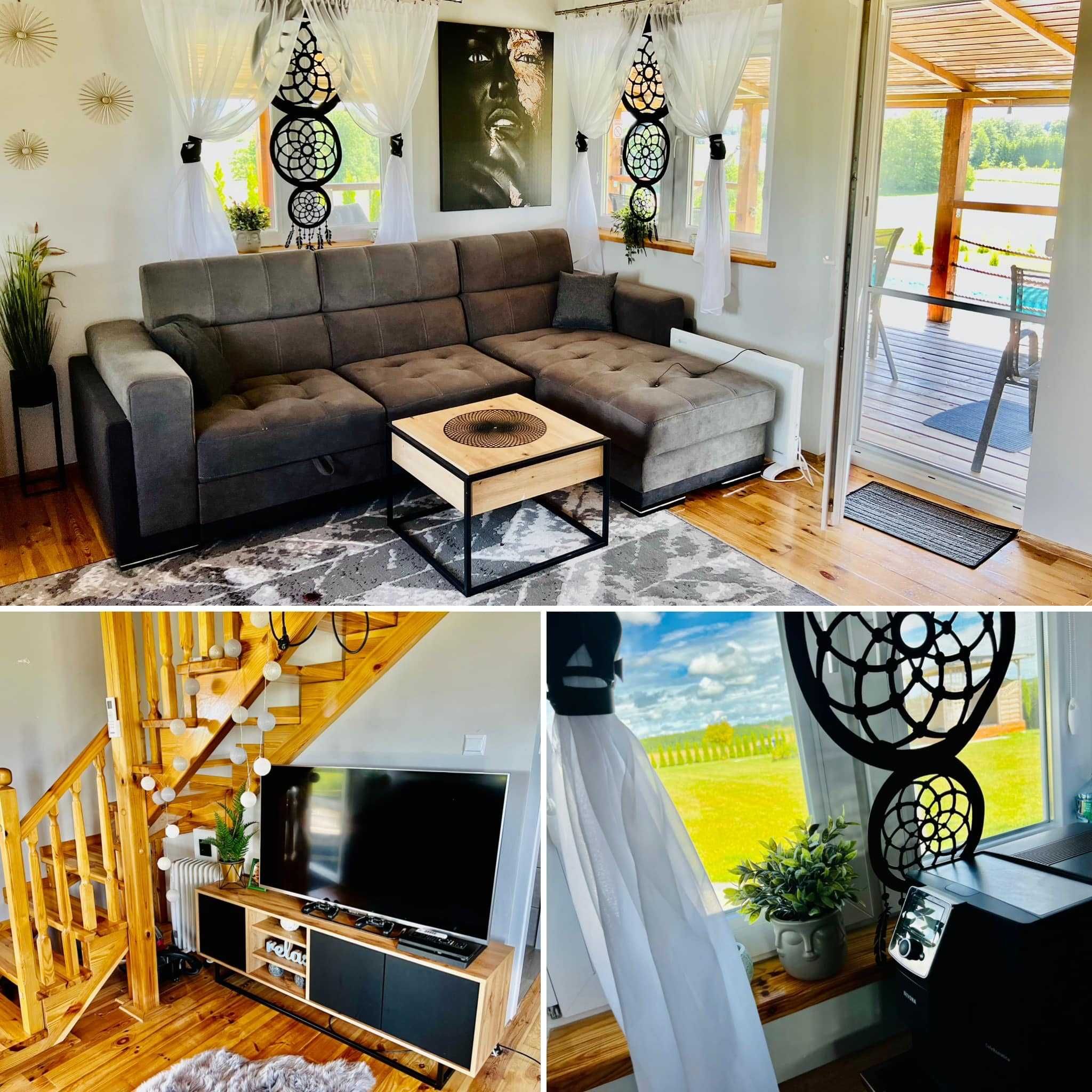 Domek z basenem – Mazury | Jacuzzi, sauna, jezioro – noclegi, wynajem