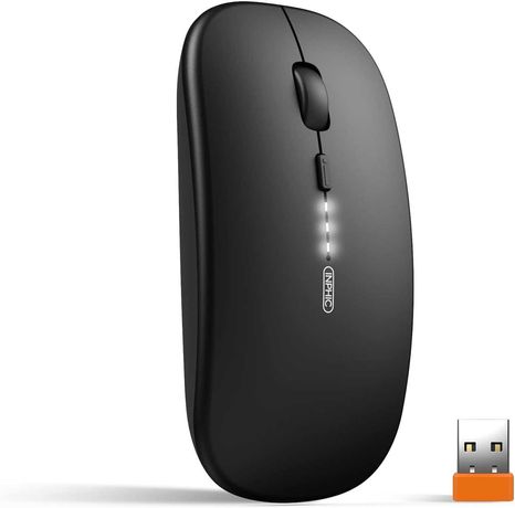 INPHIC Bezprzewodowa mysz akumulator, Ultra Slim Silent 2.4G