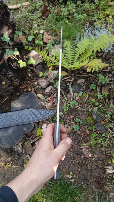 Ręcznie wykuty nóż do lasu/ maczeta bushcraft/ myśliwski / Knifemaking