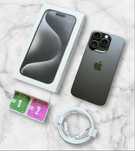 Iphone 15 pro black titanium pełny zestaw jak nowy 128 gb 92% okazja