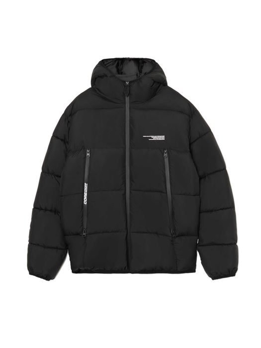 Зимовий Пуховик Чорний з капюшоном 2025 Виробник Польща Розмір M