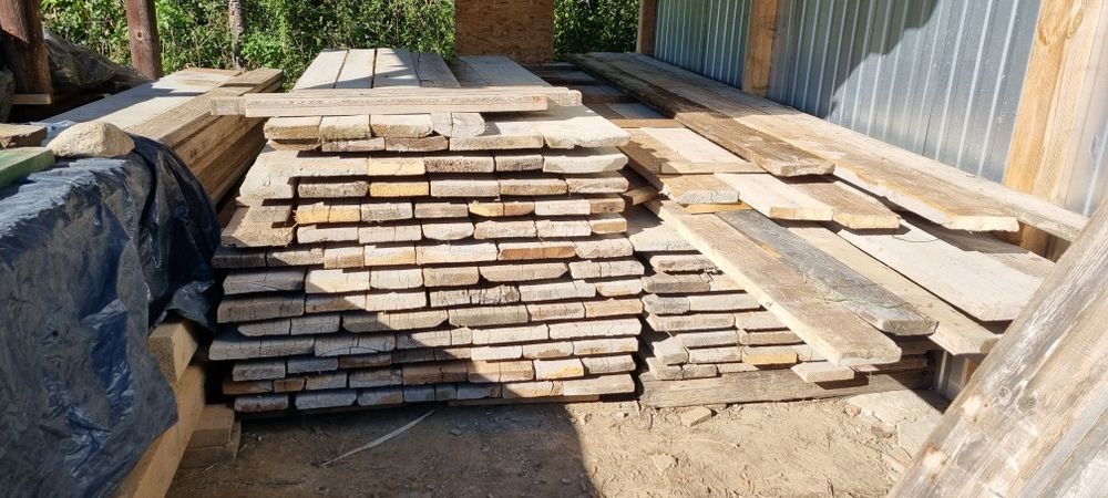 Deski szalunkowe 3,2 cm – ok. 2,5 m³ i 2,5cm - ok. 1 m³ różne długości