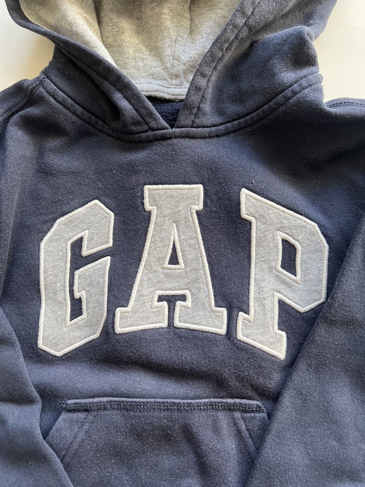 bluza GAP chłopięca granatowa z szarym fajna z kapturem