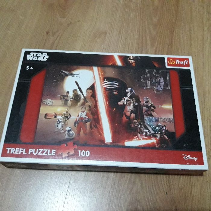 STAR WARS puzzle 100 stan bdb Trefl BEN 10 stan bdb 100+70