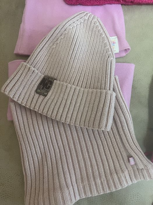 Фірмові шапки комплект снуд для дівчинки Lenne Arctic