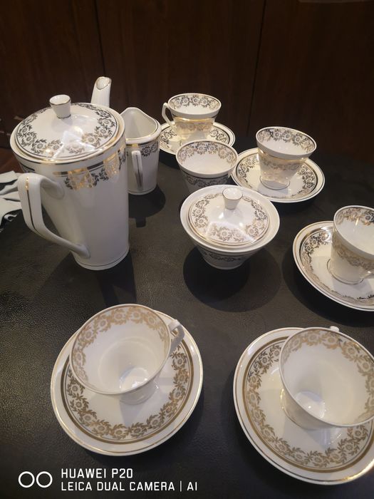 Serwis do kawy Chodzież PRL porcelana