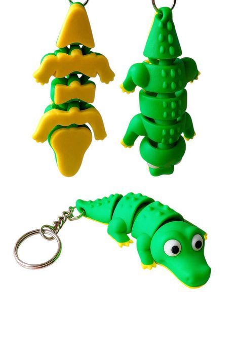 KROKODYL FELXI Zabawny brelok NA KLUCZE  kolorowy gadżet 3D na prezent