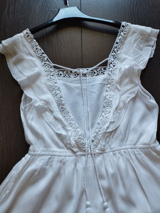 Biały kombinezon boho rozmiar L /XL