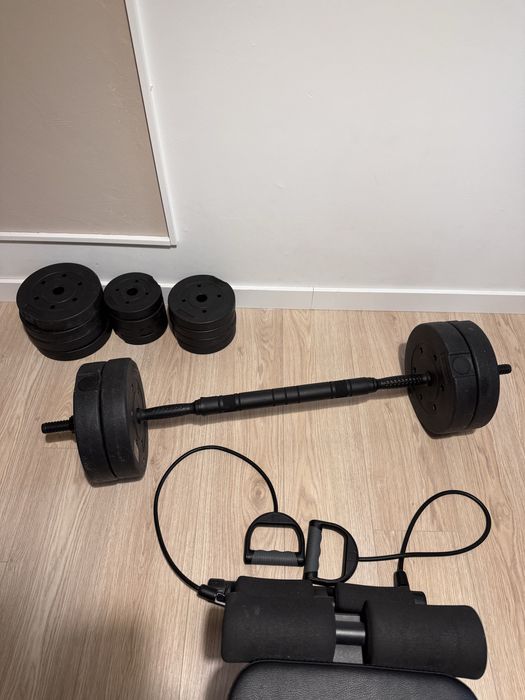 Ławka do cwiczen + obciazenie i gryf