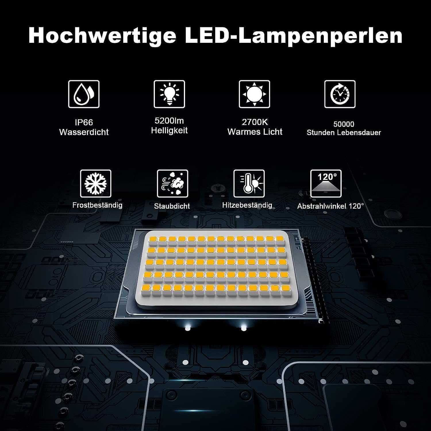 Reflektor LED 60 W, do użytku na zewnątrz