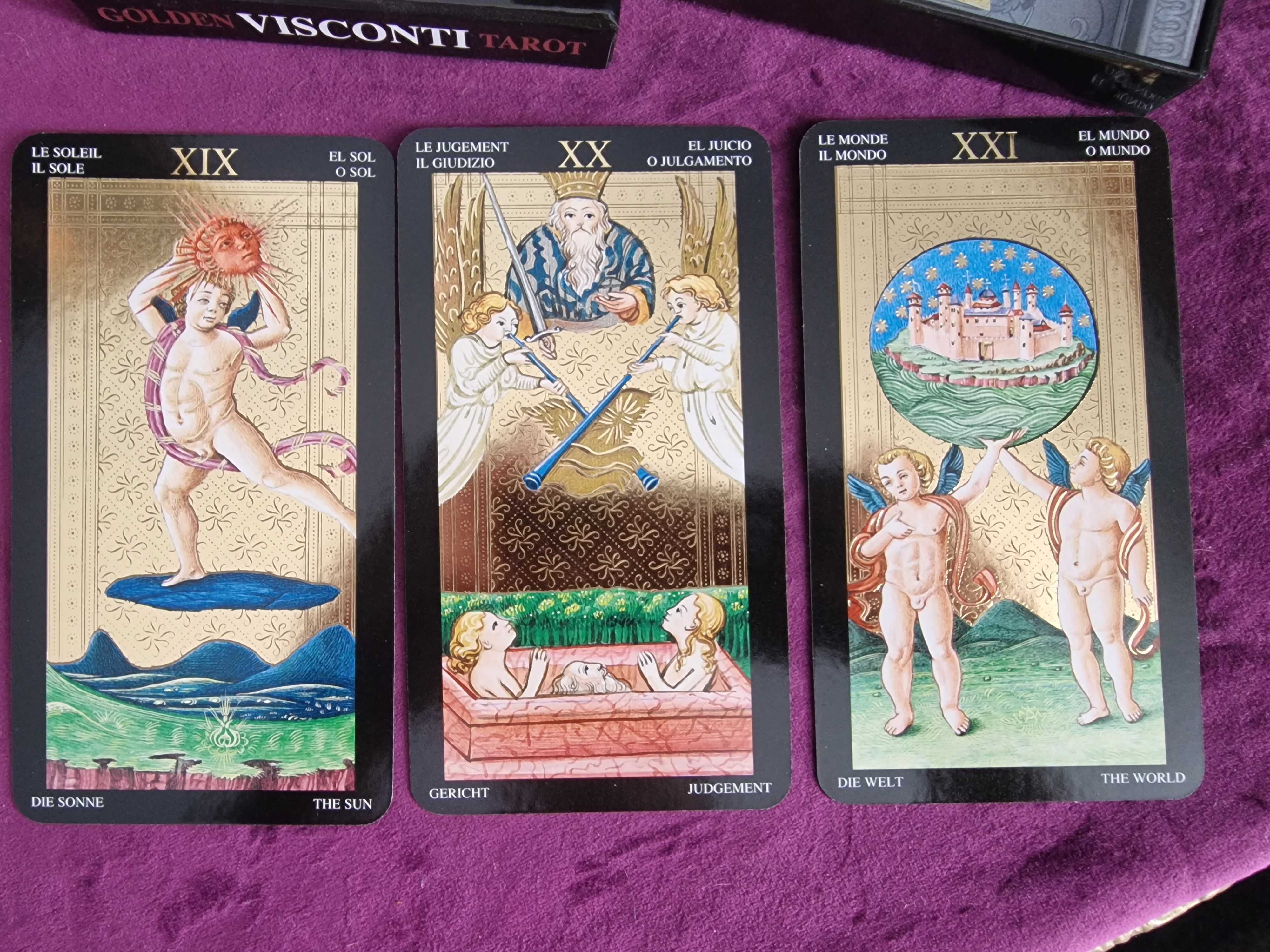 Golden Visconti Tarot KARTY