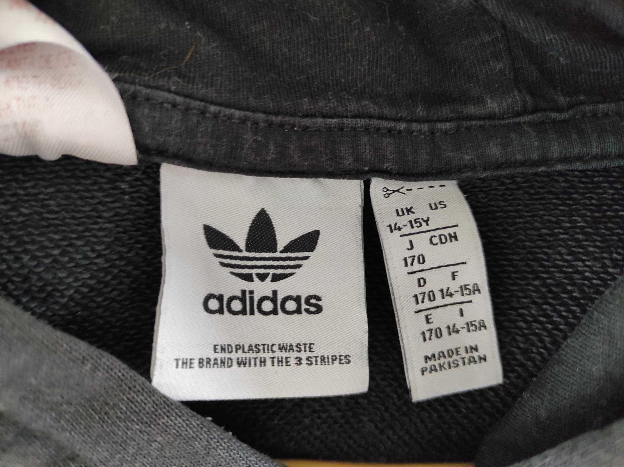 Adidas czarna bluza chłopięca 170 cm 13-14 lat