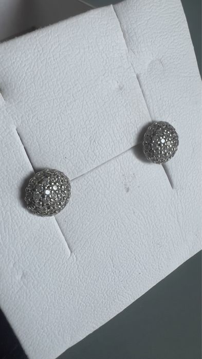 Серебряный набор - колье и серьги-пусеты