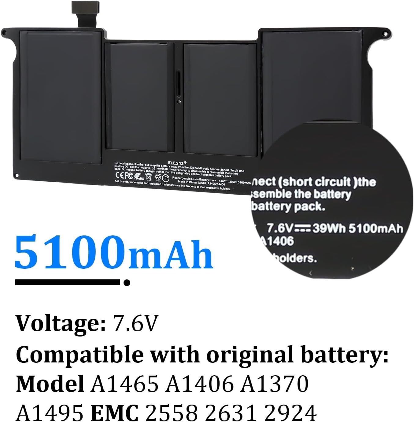 Nowa Bateria A1465 do MacBook Air 11" 39Wh – Kompatybilna 2011-15 FV