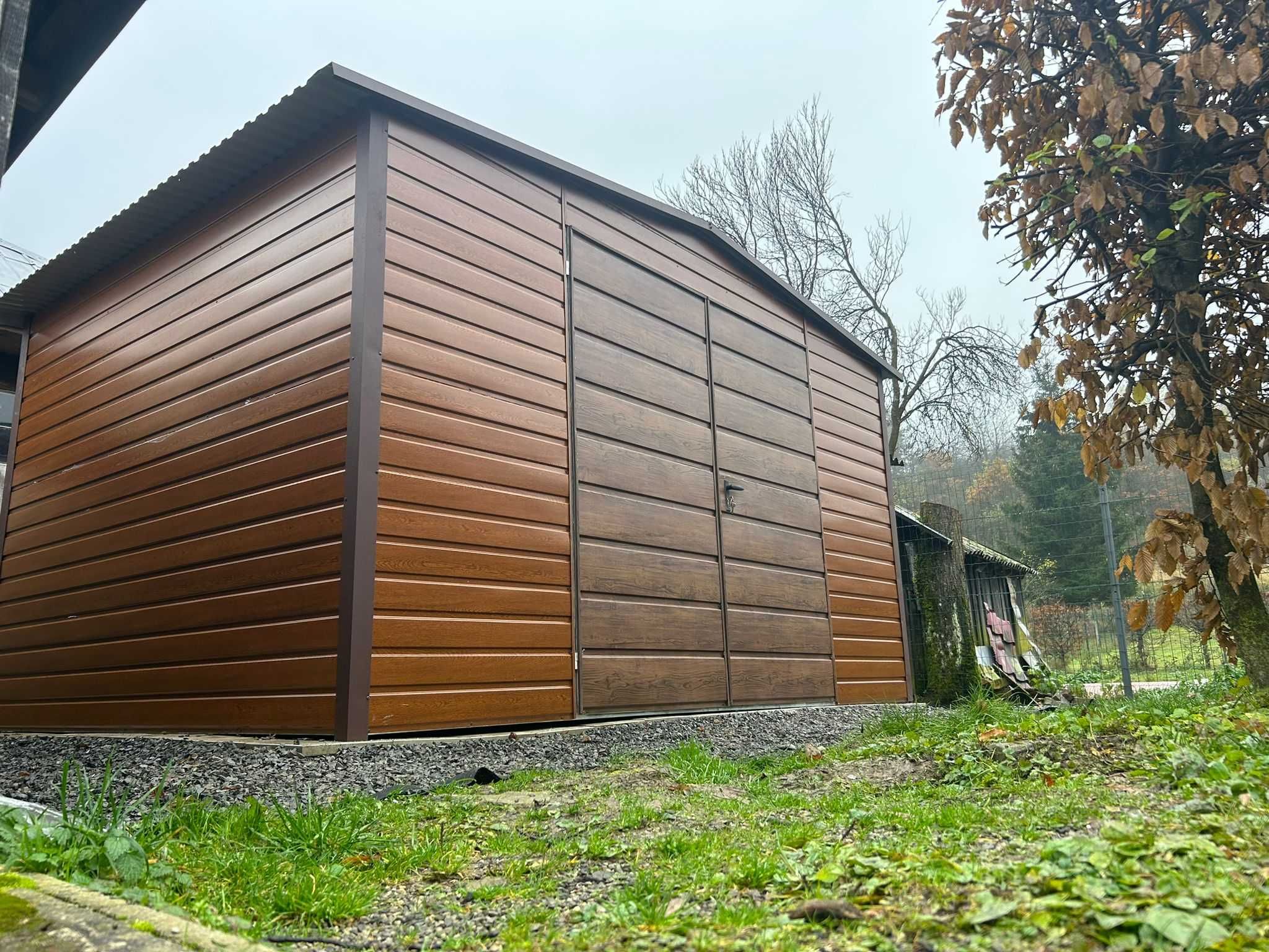 Garaż BLASZANY|Blaszak|Garaże Blaszane |Schowek|Drewnopodobny|-ESSTAL*