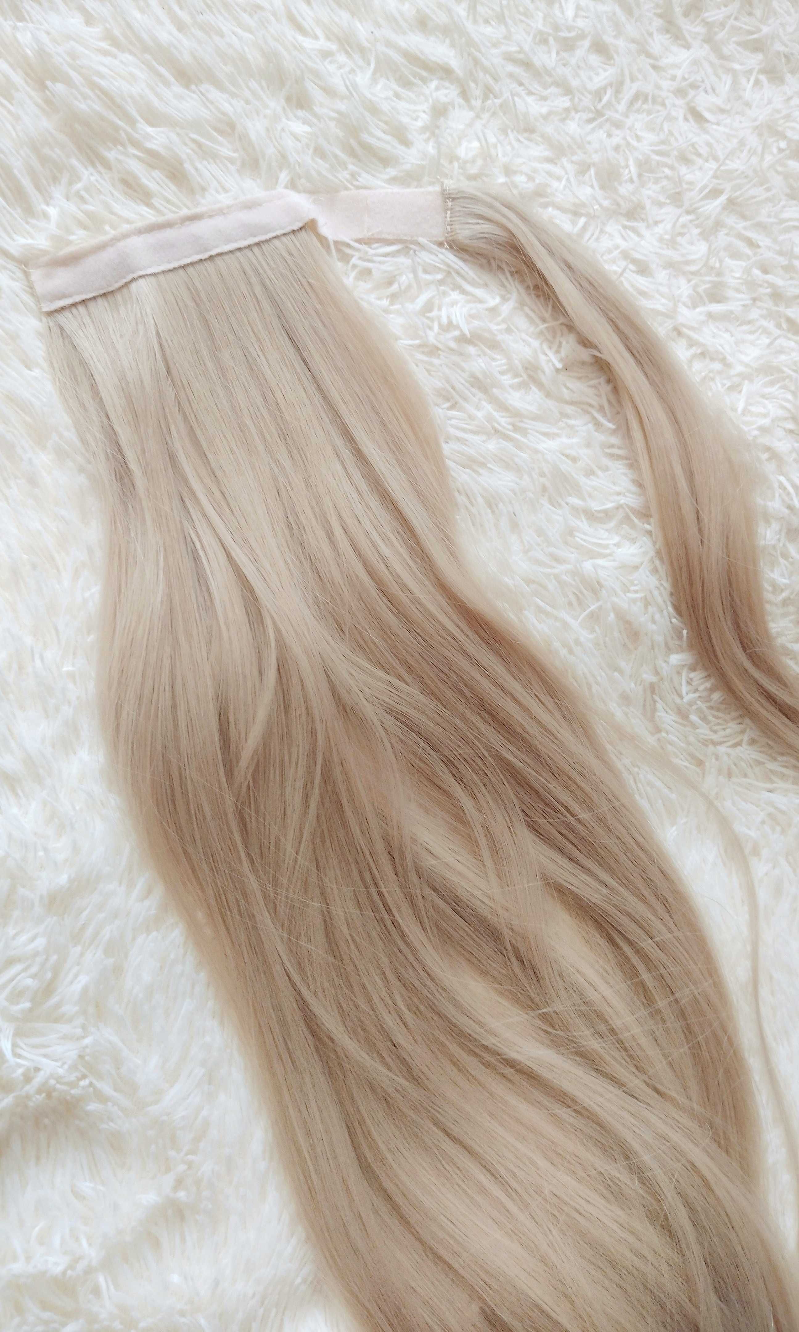 Kucyk długi doczepiany jasny blond, 70cm, jak naturalny, ponytail hair