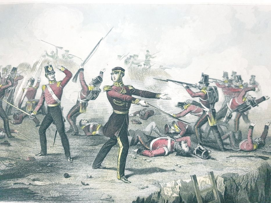 Militaria: General Windham - Antiga gravura colorida