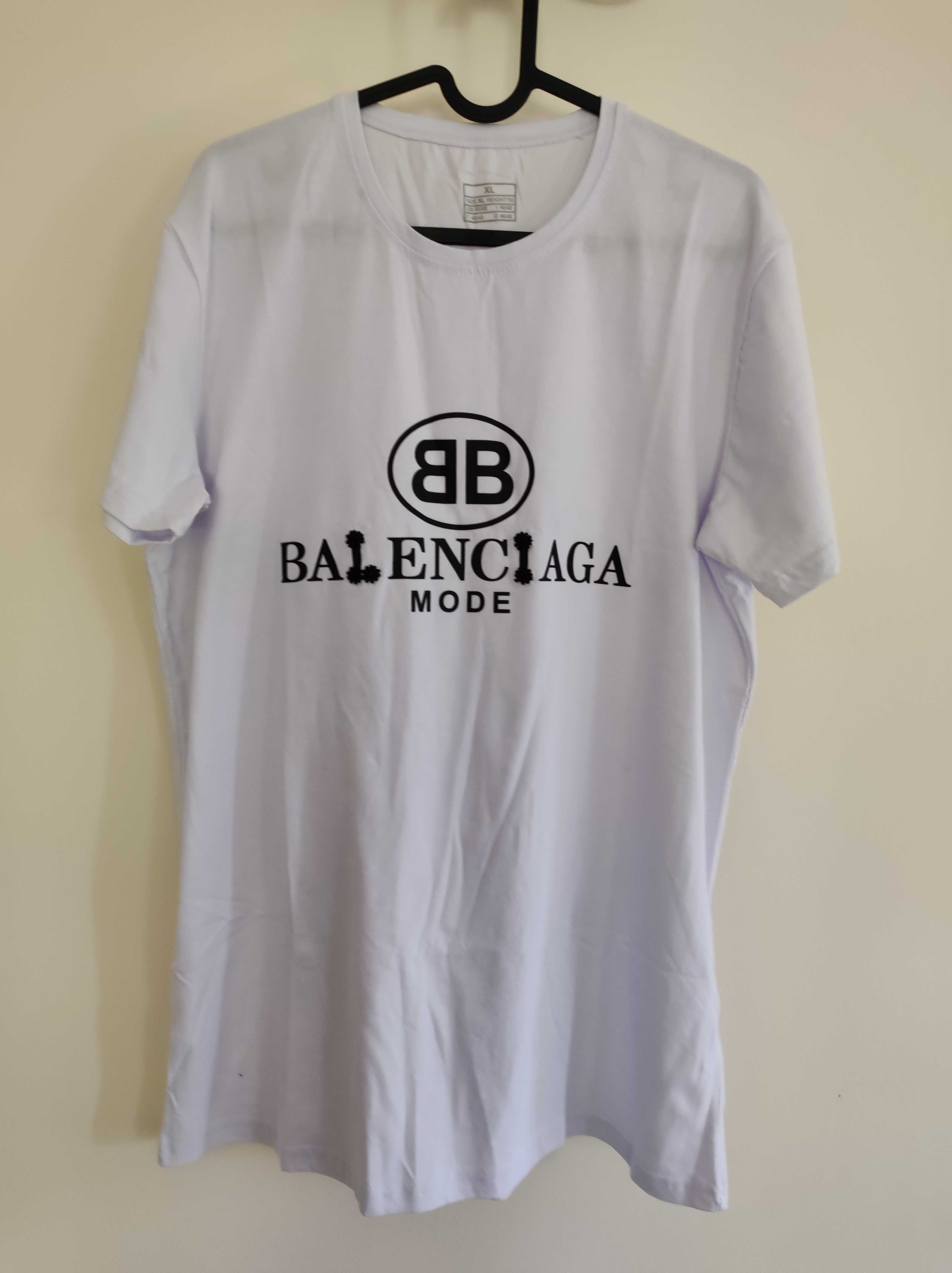 Nowy śnieżnobiały t-shirt Balenciaga XL.