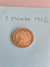 1 escudo de 1952 , moeda .