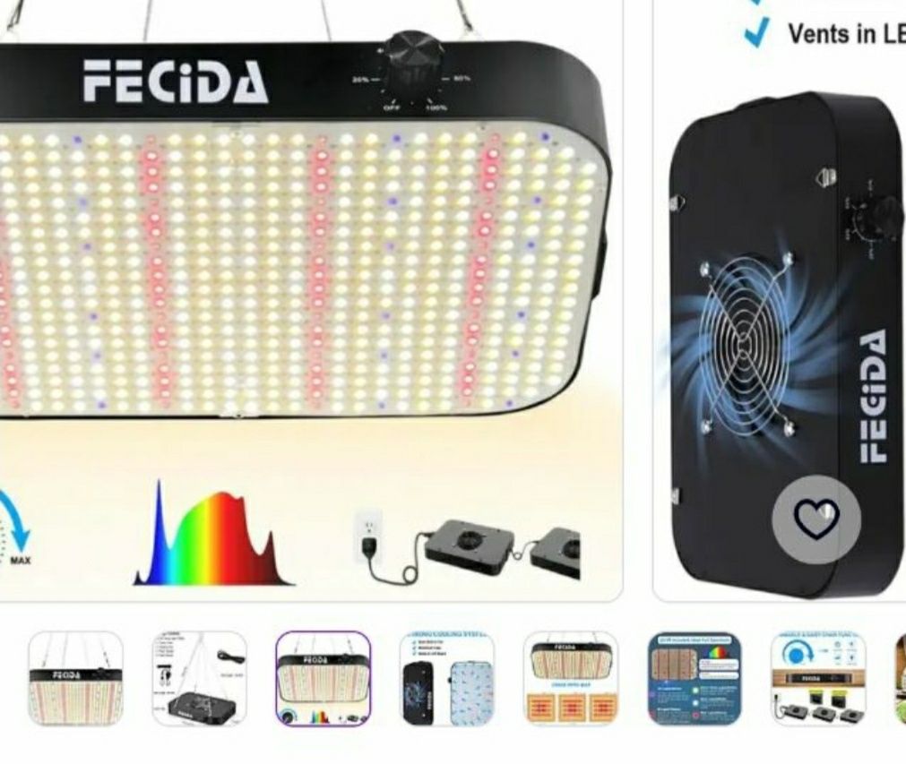 LED-Панельна лампа для вирощування рослин Fecida 600W Фіто лампа