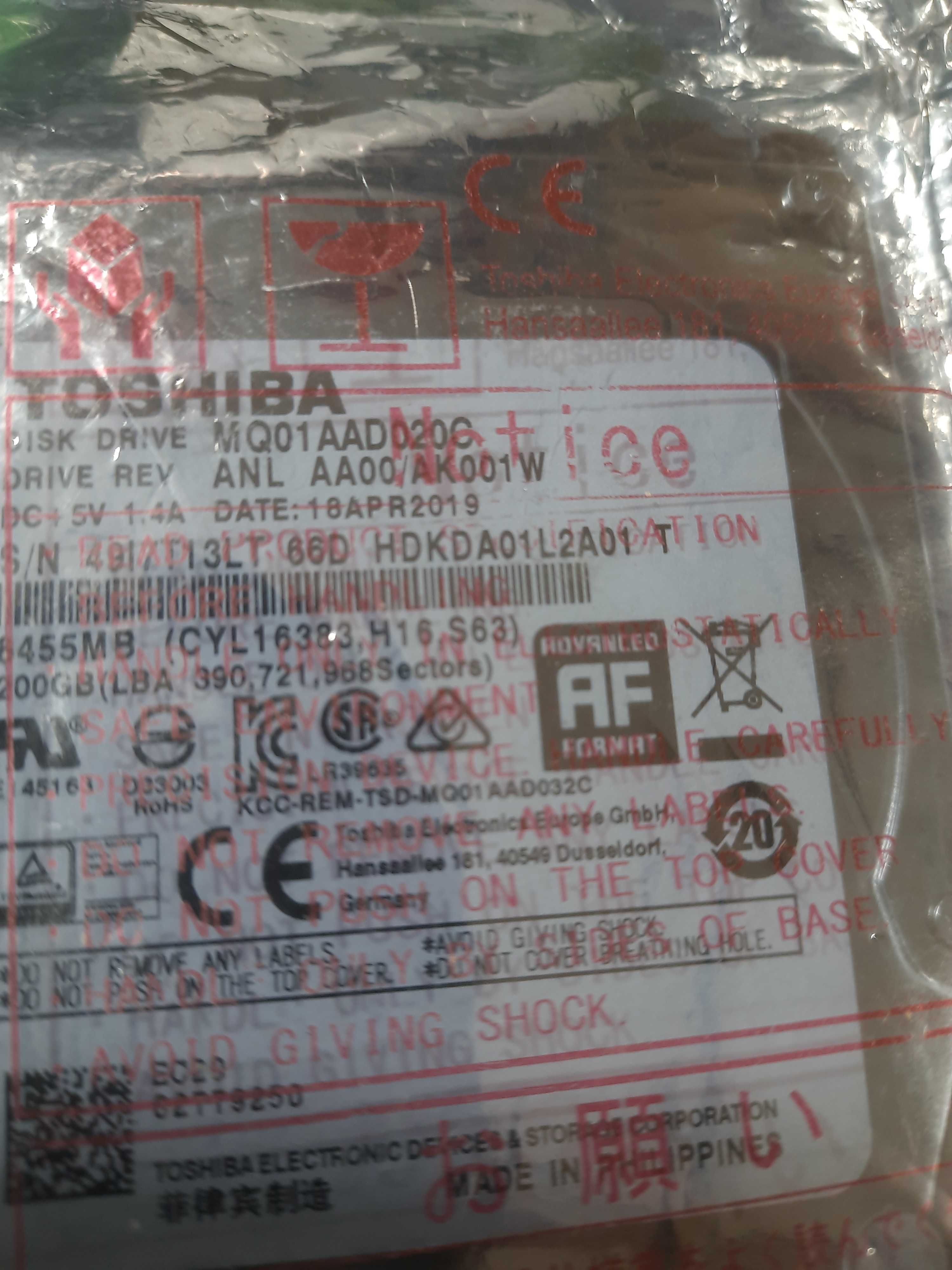 Dysk Toshiba 200 GB
