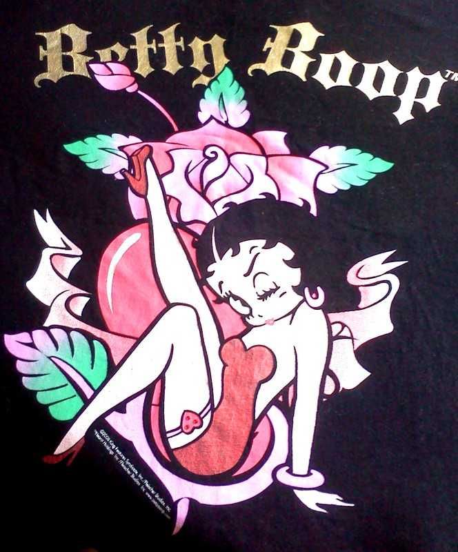 Футболка чёрная 52-54/Betty Boop/Cotton 100%