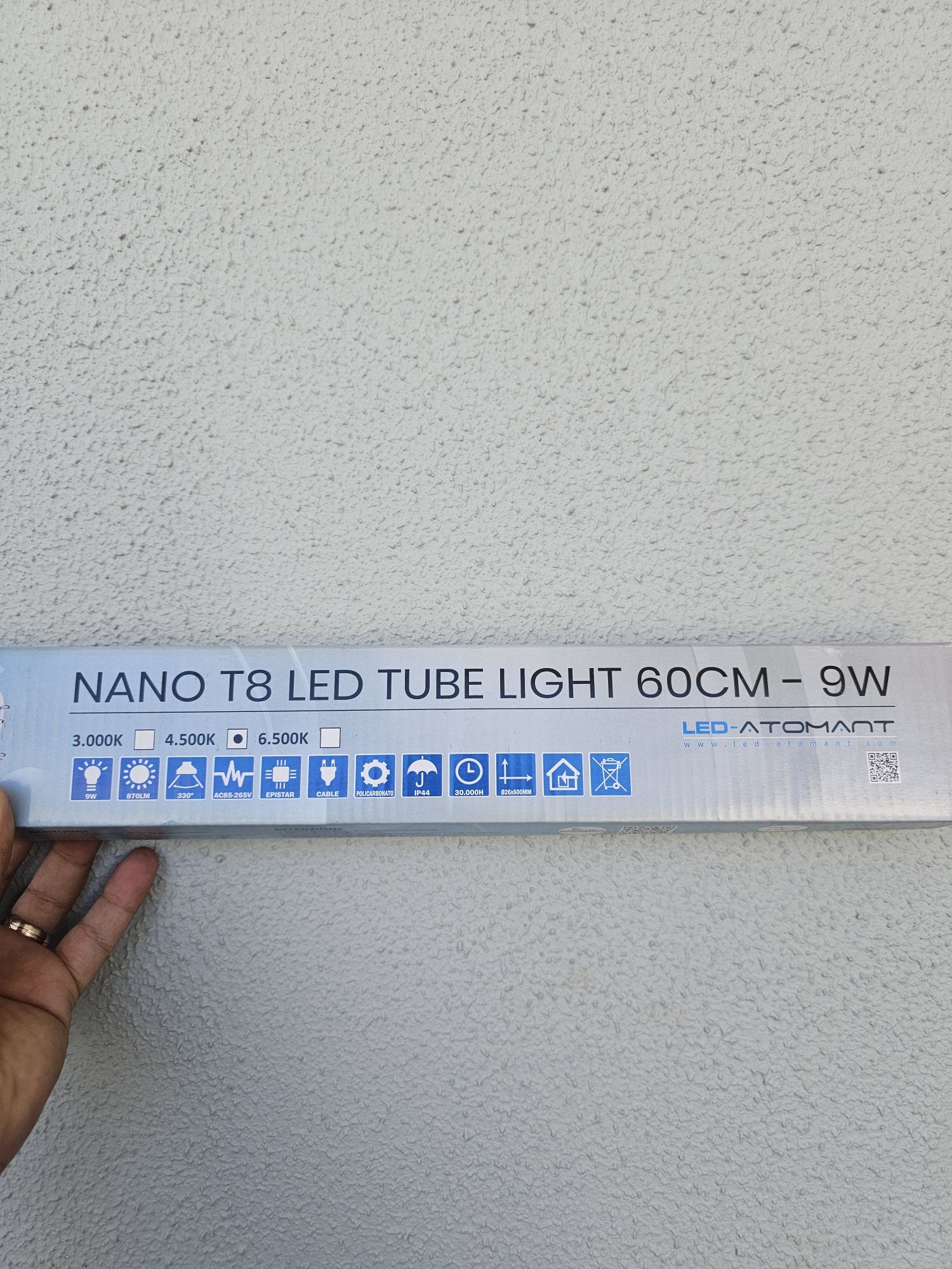 NOVO 2 x Lâmpada led 60cm 9w 4500K