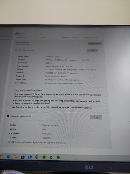 Computador Insys AMD Ryzen 5 1400