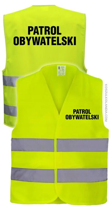 Patrol Obywatelski - kamizelka odblaskowa nowa  5 rozmiarów