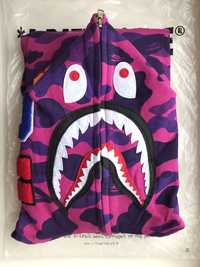 Hoodie bape full zip shark purple camo color a bathing ape худи бейп